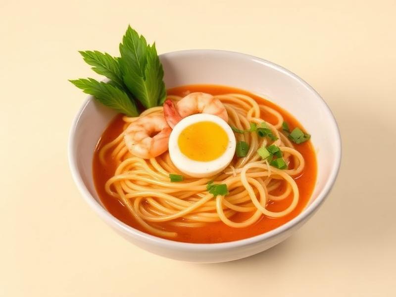 Bowl of mee siam noodles in tangy gravy