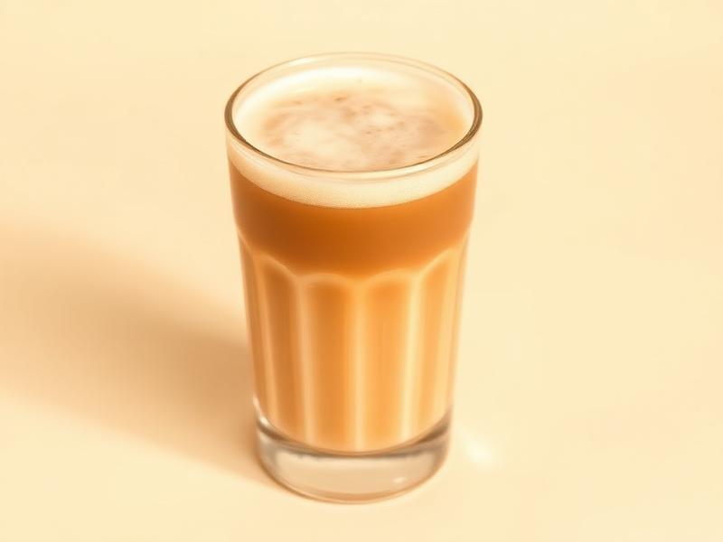 Glass of Singapore pulled milk tea